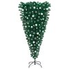 Upside-down Artificial Christmas Tree with LEDs&Ball Set – 120×65 cm, White