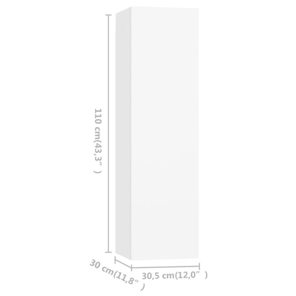 Fairhope 3 Piece TV Cabinet Set Engineered Wood – 100x30x30 cm, White