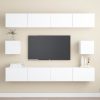 Deming 6 Piece TV Cabinet Set Engineered Wood – 100x30x30 cm, White