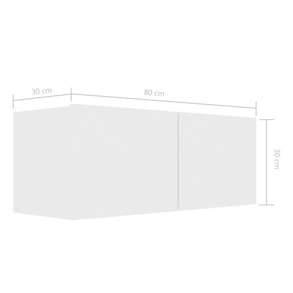 Kingston 4 Piece TV Cabinet Set Engineered Wood – 80x30x30 cm, White