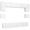 Wabash 8 Piece TV Cabinet Set Engineered Wood – 100x30x30 cm, White