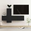 Fareham 5 Piece TV Cabinet Set Engineered Wood – 80x30x30 cm, Black