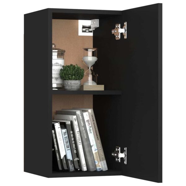 Fairhope 3 Piece TV Cabinet Set Engineered Wood – 60x30x30 cm, Black