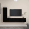 Brainerd 3 Piece TV Cabinet Set Engineered Wood – 80x30x30 cm, Black