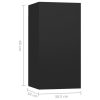 Habra TV Cabinets 7 pcs 30.5x30x60 cm Engineered Wood – Black