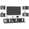 Honiton 6 Piece TV Cabinet Set Engineered Wood – 60x30x30 cm (3 pcs), Grey