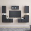 Burnham 7 Piece TV Cabinet Set Engineered Wood – 60x30x30 cm, Grey