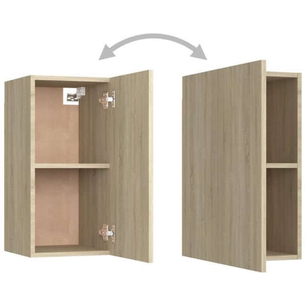 Maclean 4 Piece TV Cabinet Set Engineered Wood – 60x30x30 cm (2 pcs), Sonoma oak