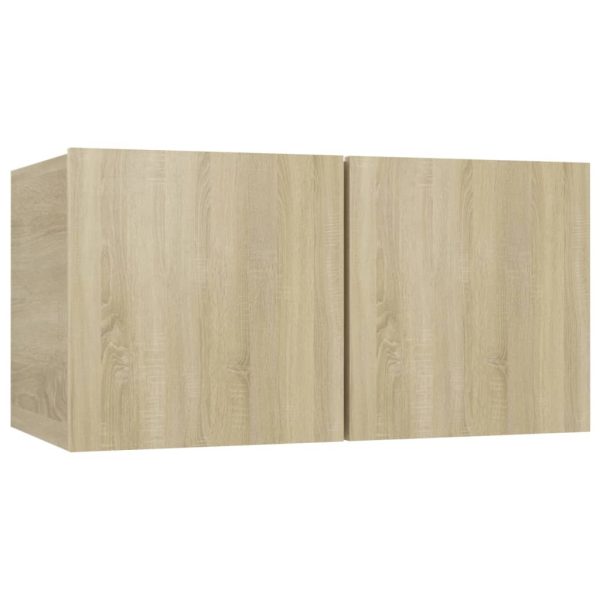 Maclean 4 Piece TV Cabinet Set Engineered Wood – 60x30x30 cm (3 pcs), Sonoma oak