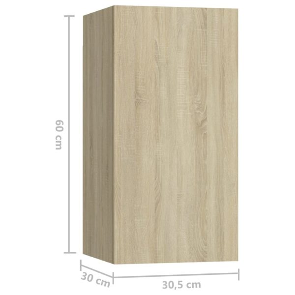 Culpeper 4 Piece TV Cabinet Set Engineered Wood – 30.5x30x60 cm, Sonoma oak