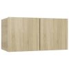 Kingston 4 Piece TV Cabinet Set Engineered Wood – 60x30x30 cm, Sonoma oak