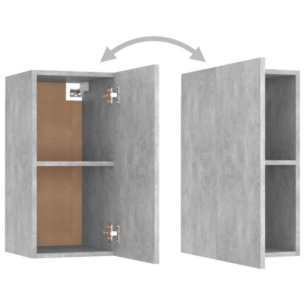 Maclean 4 Piece TV Cabinet Set Engineered Wood – 60x30x30 cm (2 pcs), Concrete Grey