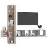 Fareham 5 Piece TV Cabinet Set Engineered Wood – 80x30x30 cm (2 pcs), Concrete Grey
