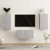 Fairhope 3 Piece TV Cabinet Set Engineered Wood – 60x30x30 cm, Concrete Grey