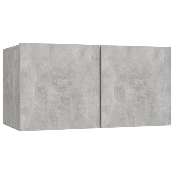 Fairhope 3 Piece TV Cabinet Set Engineered Wood – 60x30x30 cm, Concrete Grey
