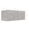Culpeper 4 Piece TV Cabinet Set Engineered Wood – 30.5x30x90 cm, Concrete Grey