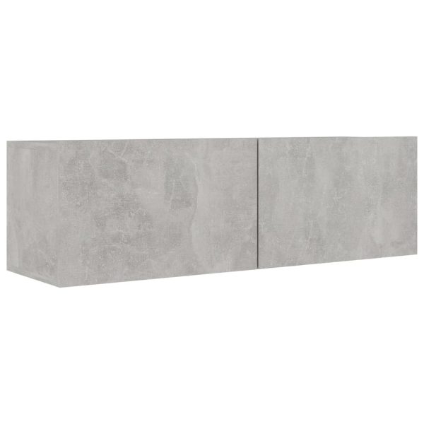 Deming 6 Piece TV Cabinet Set Engineered Wood – 100x30x30 cm, Concrete Grey
