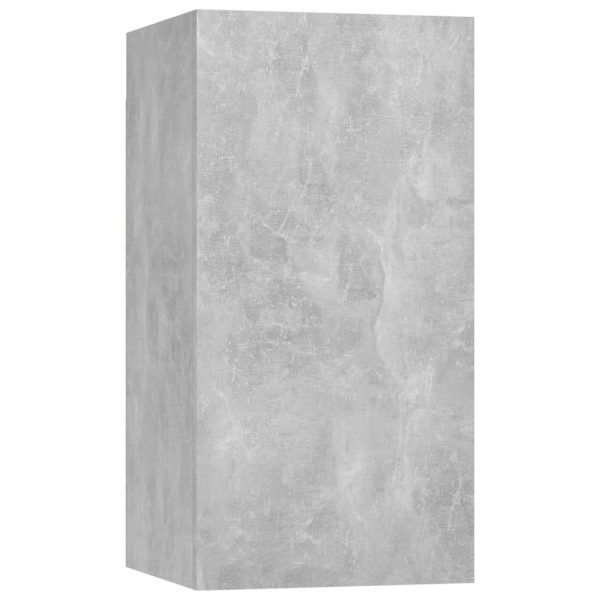 Kingston 4 Piece TV Cabinet Set Engineered Wood – 60x30x30 cm, Concrete Grey