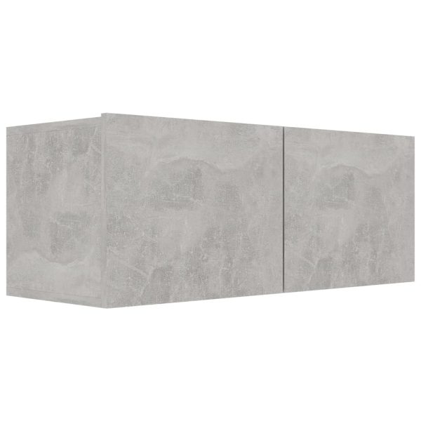 Kingston 4 Piece TV Cabinet Set Engineered Wood – 80x30x30 cm, Concrete Grey
