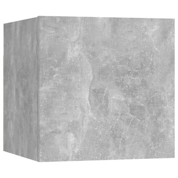 Bourne Wall Mounted TV Cabinets 8 pcs 30.5x30x30 cm – Concrete Grey