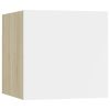 Honiton 6 Piece TV Cabinet Set Engineered Wood – 60x30x30 cm (2 pcs), White and Sonoma Oak