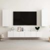 Maclean 4 Piece TV Cabinet Set Engineered Wood – 60x30x30 cm (3 pcs), High Gloss White