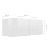 Fairhope 3 Piece TV Cabinet Set Engineered Wood – 80x30x30 cm, High Gloss White