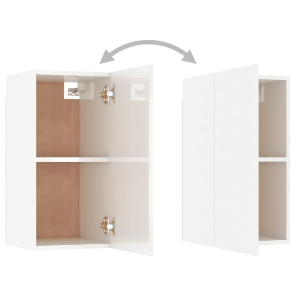 Burnham 7 Piece TV Cabinet Set Engineered Wood – 80x30x30 cm, High Gloss White