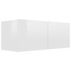 Culpeper 4 Piece TV Cabinet Set Engineered Wood – 30.5x30x90 cm, High Gloss White