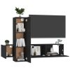 Fareham 5 Piece TV Cabinet Set Engineered Wood – 100x30x30 cm, High Gloss Black