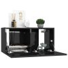 Fairhope 3 Piece TV Cabinet Set Engineered Wood – 60x30x30 cm, High Gloss Black