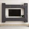 Caledonia 8 Piece TV Cabinet Set Engineered Wood – 60x30x30 cm, High Gloss Grey