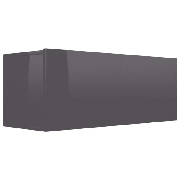 Fareham 5 Piece TV Cabinet Set Engineered Wood – 80x30x30 cm, High Gloss Grey