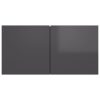 Honiton 6 Piece TV Cabinet Set Engineered Wood – 60x30x30 cm (2 pcs), High Gloss Grey
