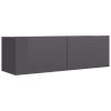 Nashville 4 Piece TV Cabinet Set Engineered Wood – 100x30x30 cm, High Gloss Grey