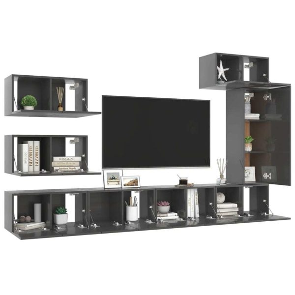 Darfield TV Cabinet Set Engineered Wood