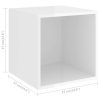 Sandiacre 5 Piece TV Cabinet Set Engineered Wood – High Gloss White