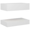 Poughkeepsie Bedside Cabinet 60×35 cm Engineered Wood – White, 1