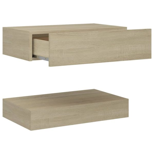 Poughkeepsie Bedside Cabinet 60×35 cm Engineered Wood – Sonoma oak, 1