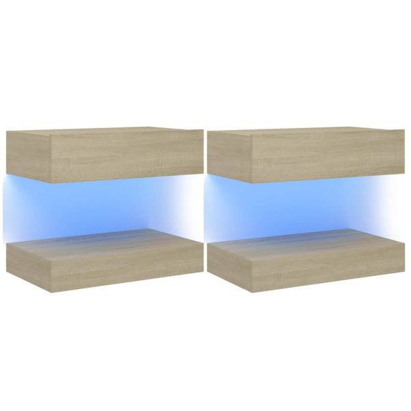 Poughkeepsie Bedside Cabinet 60×35 cm Engineered Wood – Sonoma oak, 2