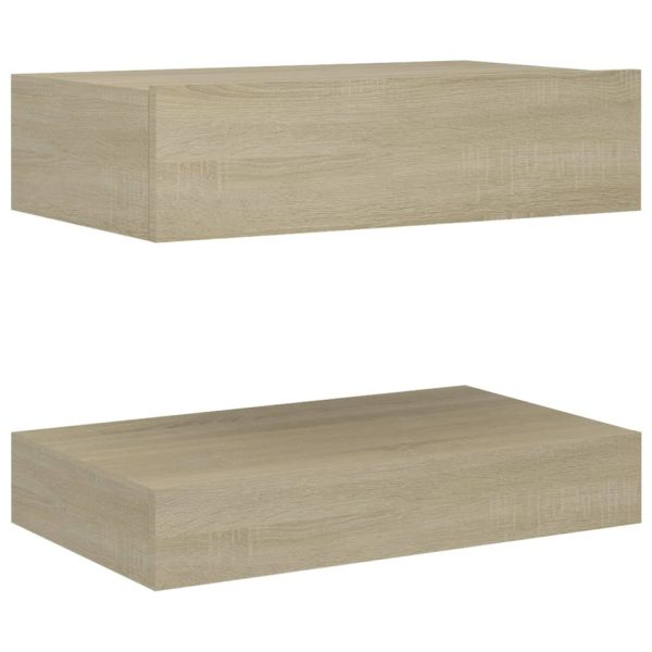 Poughkeepsie Bedside Cabinet 60×35 cm Engineered Wood – Sonoma oak, 2