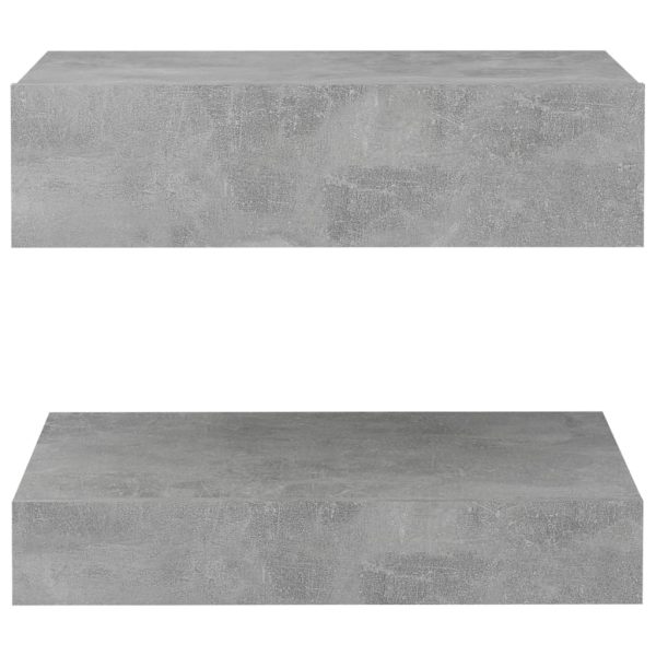 Poughkeepsie Bedside Cabinet 60×35 cm Engineered Wood – Concrete Grey, 1