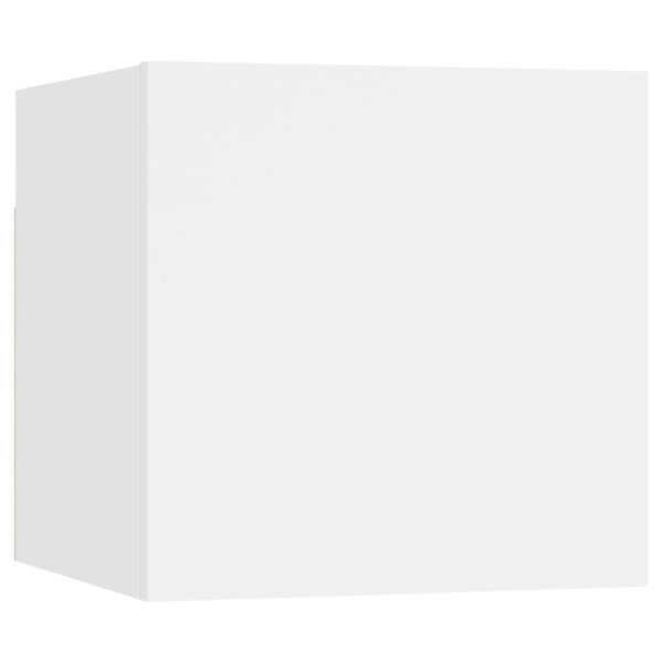 Racine Bedside Cabinet 30.5x30x30 cm Engineered Wood – White, 1
