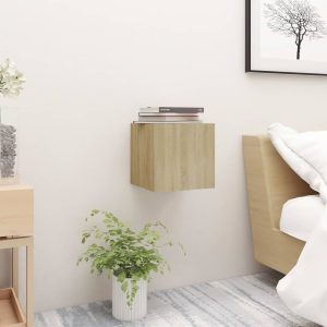 Racine Bedside Cabinet 30.5x30x30 cm Engineered Wood – Sonoma oak, 1