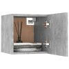 Racine Bedside Cabinet 30.5x30x30 cm Engineered Wood – Concrete Grey, 1