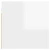 Racine Bedside Cabinet 30.5x30x30 cm Engineered Wood – High Gloss White, 1