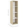 Covina 3 Piece TV Cabinet Set Engineered Wood – White and Sonoma Oak