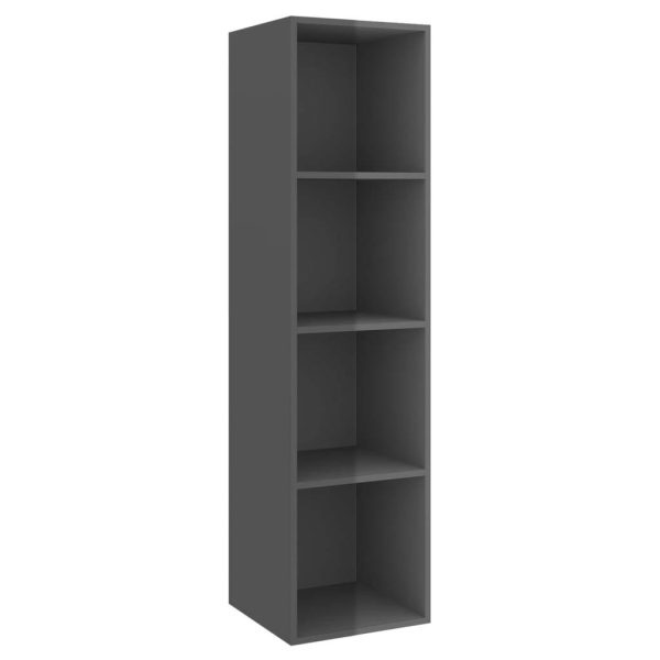 Covina 3 Piece TV Cabinet Set Engineered Wood – High Gloss Grey
