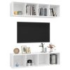 Nain Wall-mounted TV Cabinets 2 pcs Engineered Wood – White