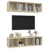 Nain Wall-mounted TV Cabinets 2 pcs Engineered Wood – Sonoma oak
